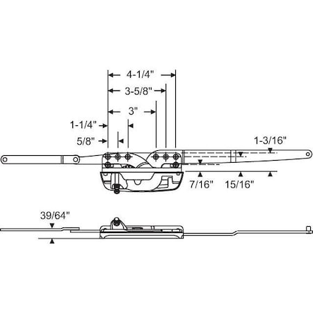 Strybuc ENCORE RH SS DUAL ARM OPERATOR 36-369ENSS